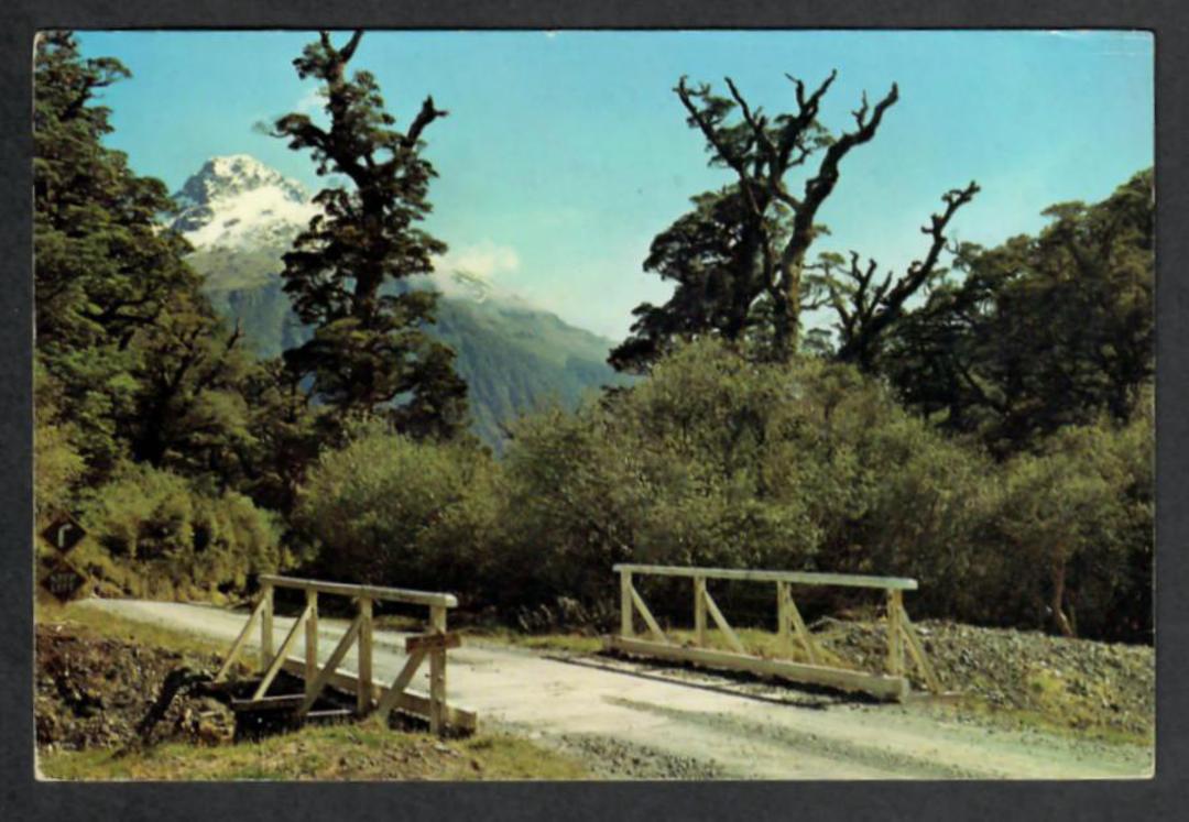 Modern Coloured Postcard by Gladys Goodall of Mt Lyttle Hollyford Valley. - 444110 - Postcard image 0