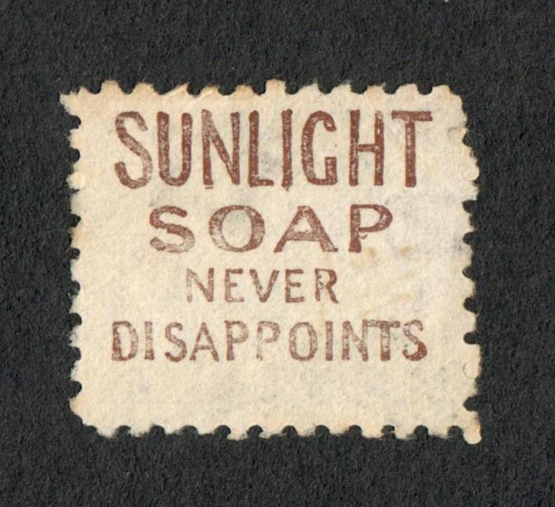 NEW ZEALAND 1882 Victoria 1st Second Sideface 1/- Red-Brown. Perf 10. 3rd setting in Red to Brown-Red. Sunlight Soap. - 4009 - U image 1