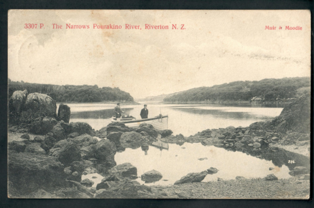 Postcard of The Narrows Pourakino River Riverton. - 249324 - Postcard image 0