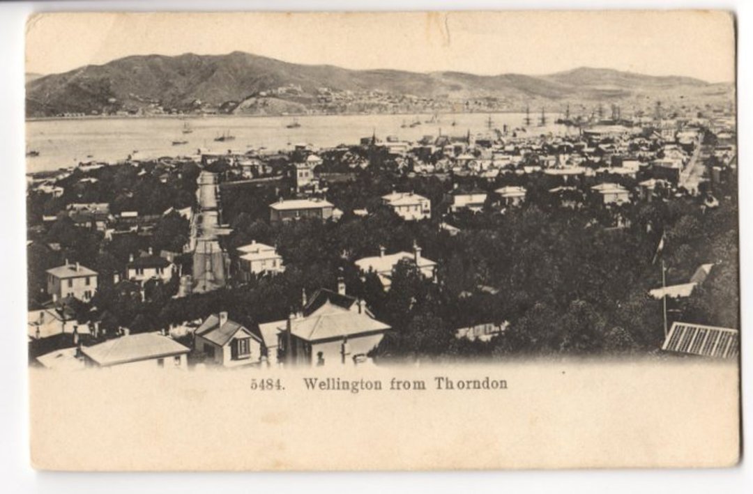 Early Undivided Postcard by Muir & Moodie of  Wellington from Thorndon. - 47393 - Postcard image 0