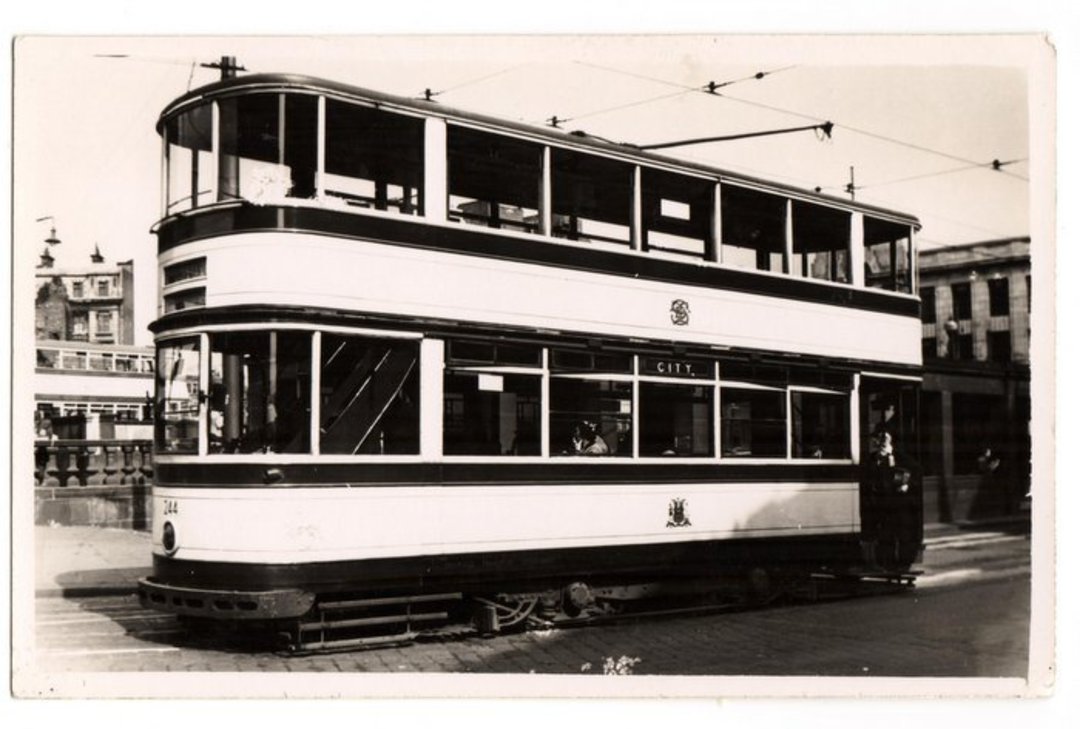 Real Photograph by tramspotter of Sheffield Corporation Tramways Car 244. - 242273 - Photograph image 0