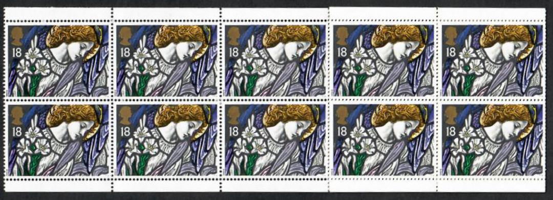 GREAT BRITAIN 1992 Christmas 18p Stained Glass Window. Booklet Pane of 20. - 23205 - UHM image 0