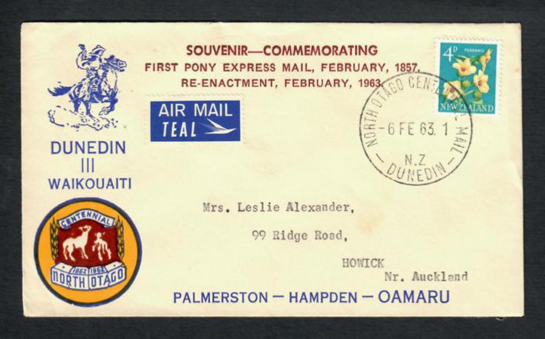NEW ZEALAND 1963 North Otago Centennial Mail. Special Postmark. - 31581 - Postmark image 0