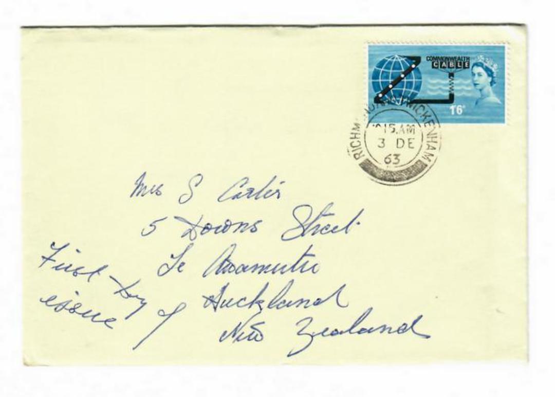 GREAT BRITAIN 1963 Opening of Compac Telephone Cable first day cover. - 30312 - PostalHist image 0
