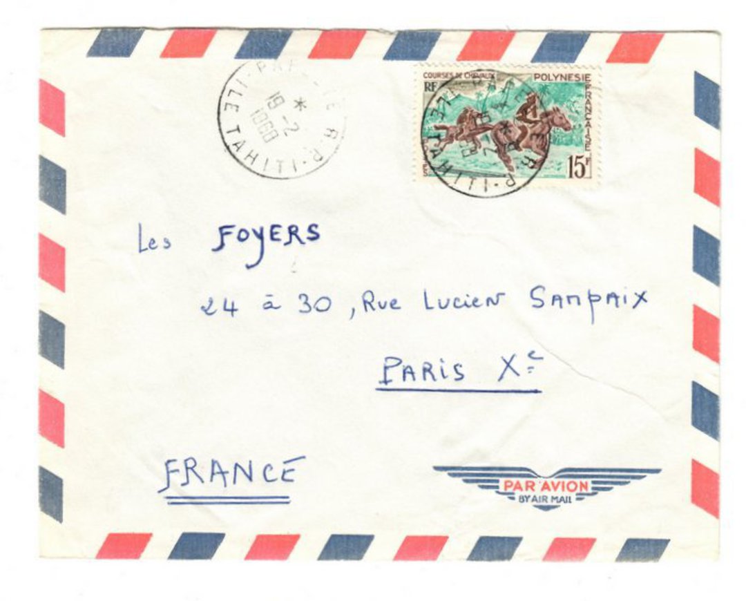 FRENCH POLYNESIA 1968 Airmail Letter to France. - 37548 - PostalHist image 0