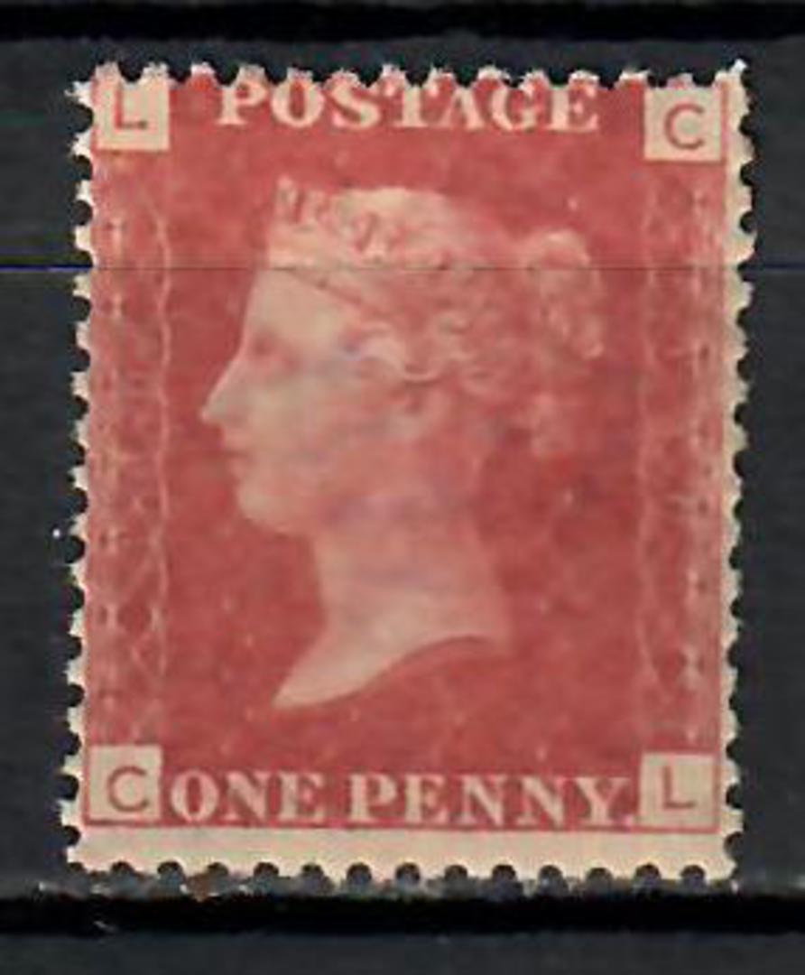 GREAT BRITAIN 1858 1d Red. Plate 140. Letters LCCL. Centered north. Good gum. Light hinge remains. - 74440 - Mint image 0