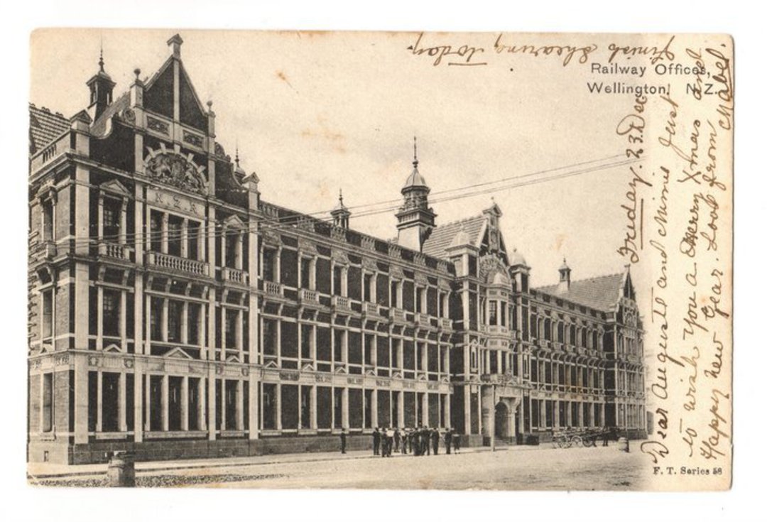 Early Undivided Postcard of Railway Offices Wellington. - 247383 - Postcard image 0