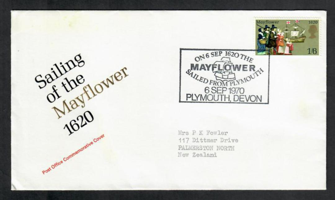 GREAT BRITAIN 1970 350th Anniversary of the Sailing of the Mayflower. Special Postmark. - 530378 - PostalHist image 0