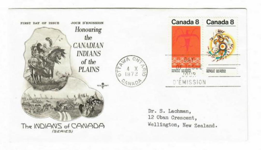 CANADA 1974 Plains Indians. Joined pair on first day cover. - 32088 - FDC image 0