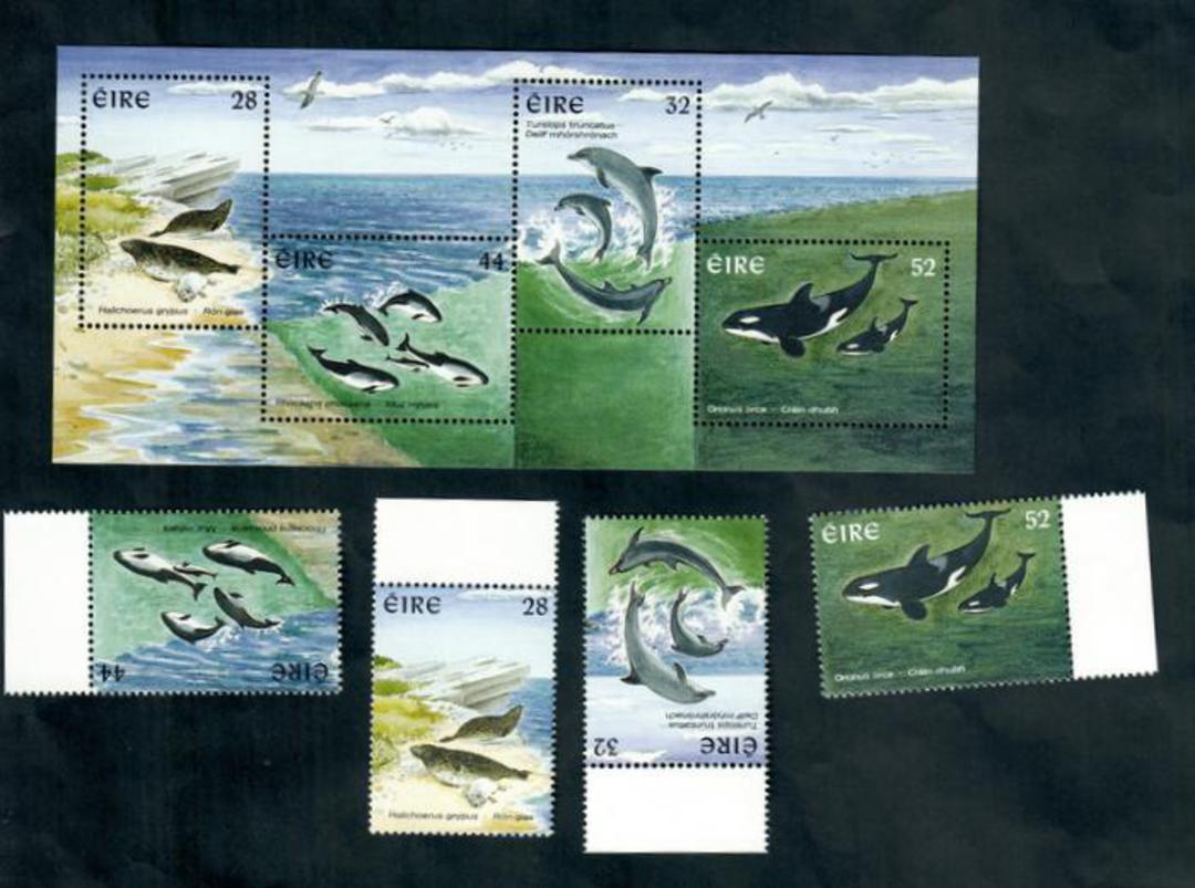 IRELAND 1997 Marine Mammals. Set of 4 and miniature sheet. - 52011 - UHM image 0
