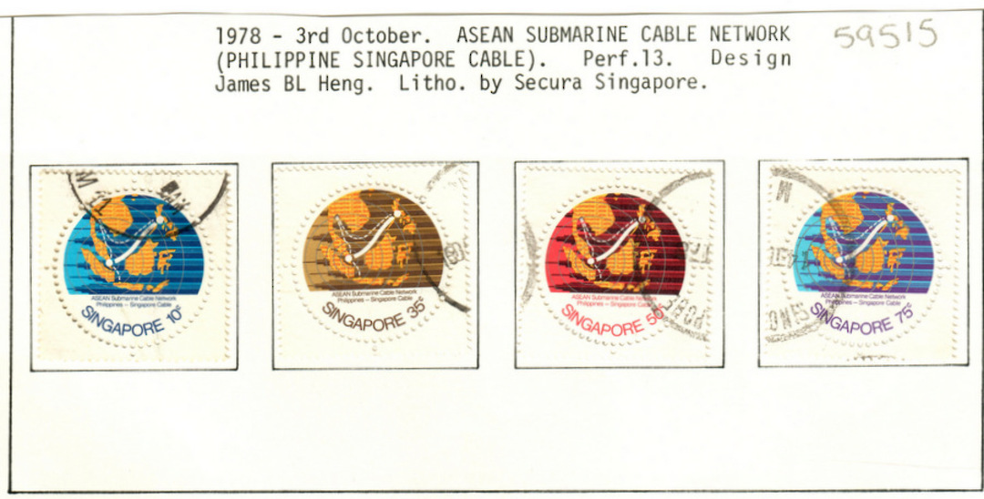 SINGAPORE 1978 Submarine Cable. Set of 4. - 59515 - VFU image 0
