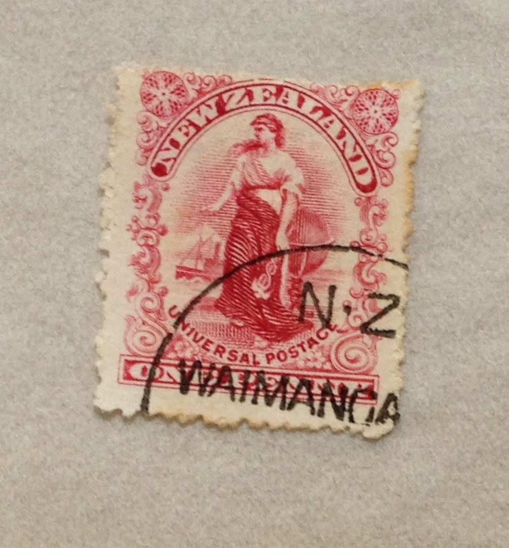 NEW ZEALAND Postmark Westport WAIMANGROA. A Class cancel on 1d Universal. - 79662 - Postmark image 0
