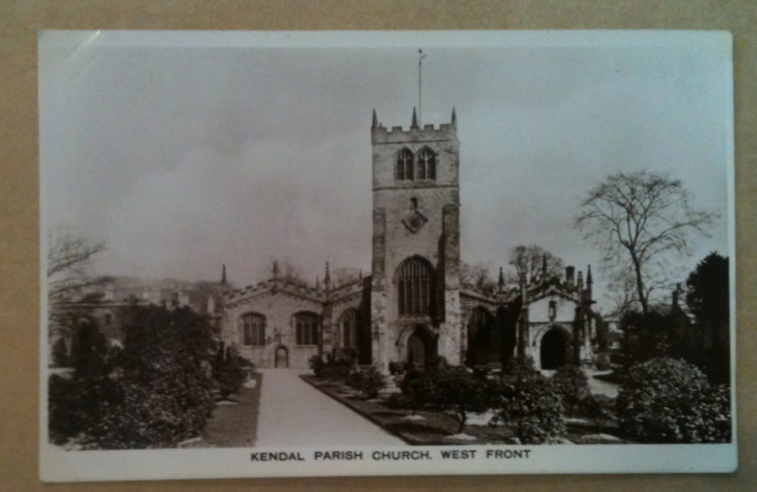 Real Photograph of Kendal Parish Church. - 242590 - Postcard image 0