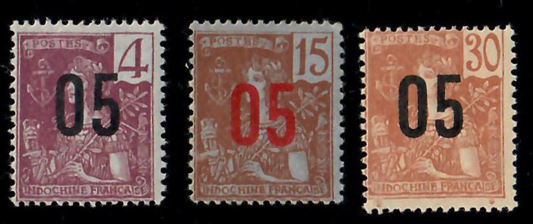 INDO-CHINA 1912 Definitive Surcharges. Set of 6. - 25303 - Mint image 0
