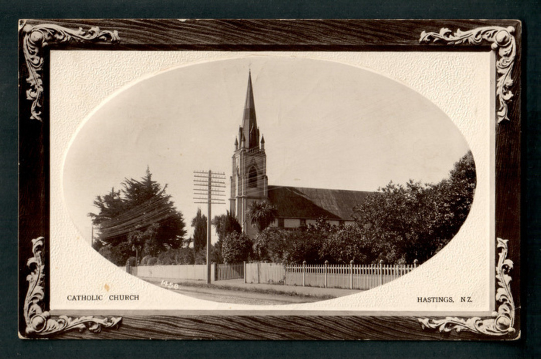 Real Photograph of Catholic Church Hastings. - 47878 - Postcard image 0