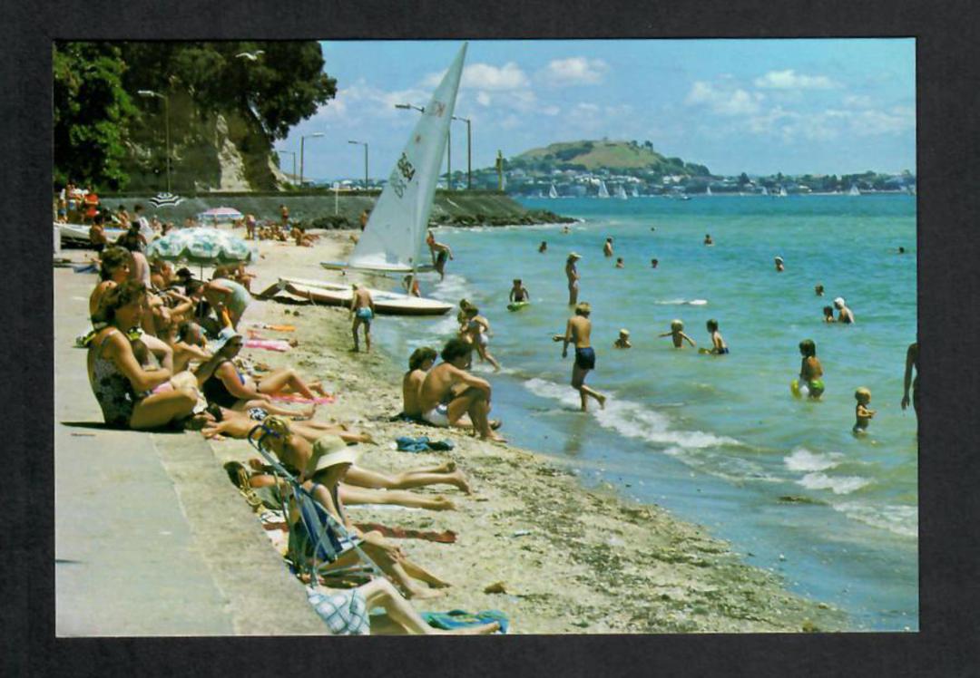 Modern Coloured Postcard by Gladys Goodall of Kohimaramara Beach. - 444170 - Postcard image 0