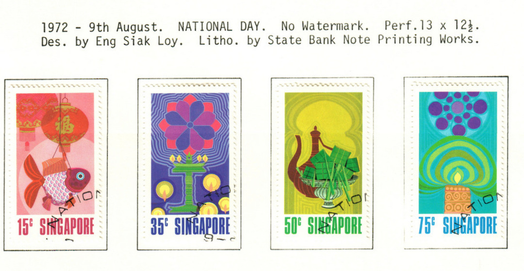 SINGAPORE 1972 National Day. Set of 4. - 59692 - VFU image 0