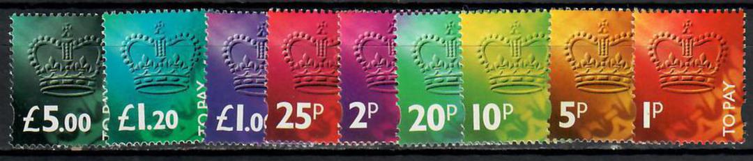 GREAT BRITAIN 1994 Postage Due. Set of 9. - 84254 - UHM image 0