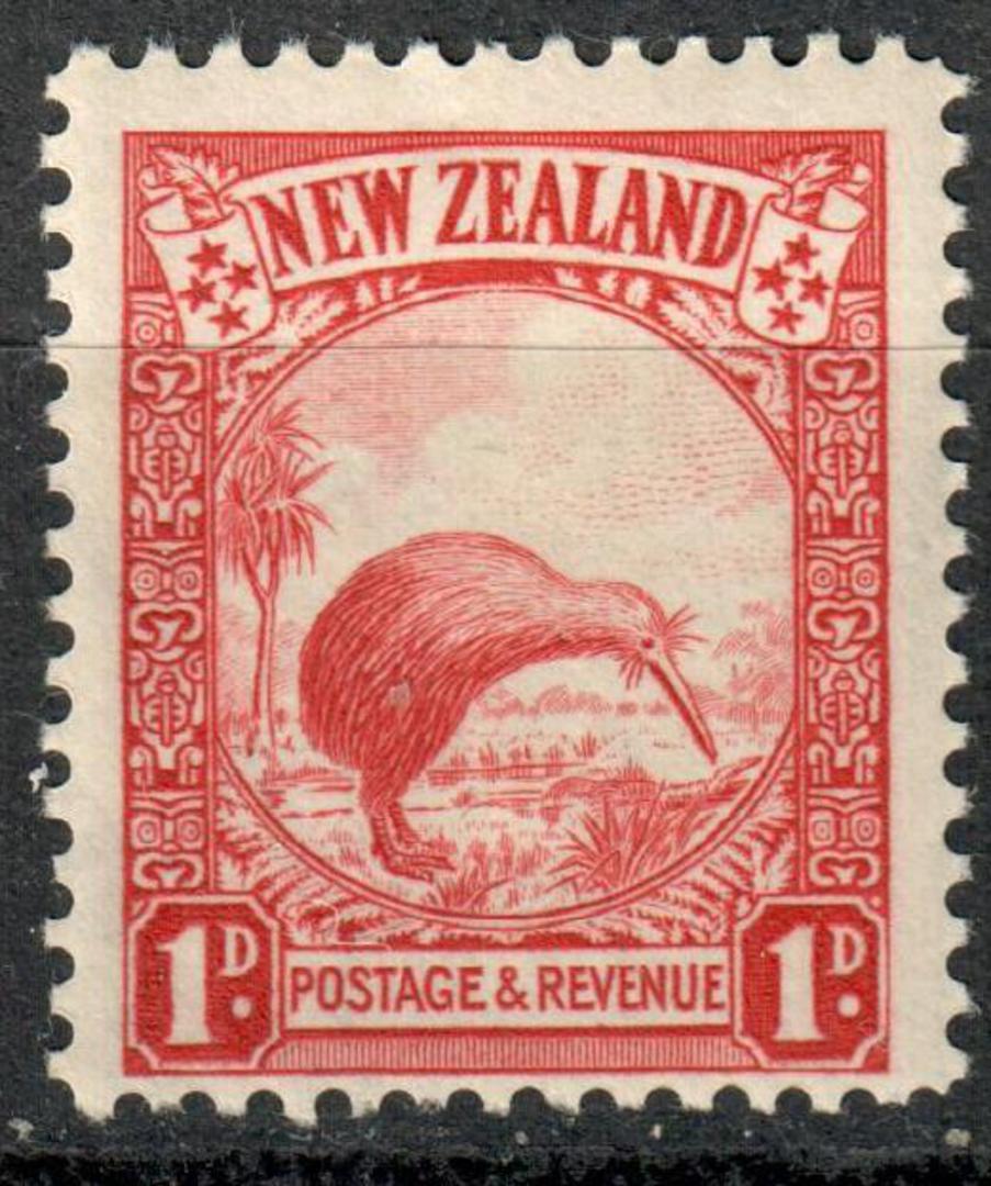 NEW ZEALAND 1935 Pictorial 1d Red. Perf 13½x14. SG 557b. - 79349 - LHM image 0