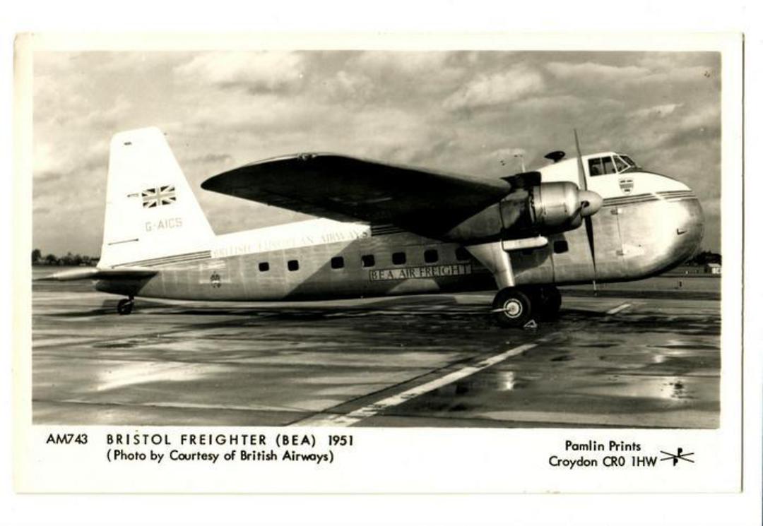 Real Photograph of B.E.A.Bristol Freighter. - 40851 - Postcard image 0