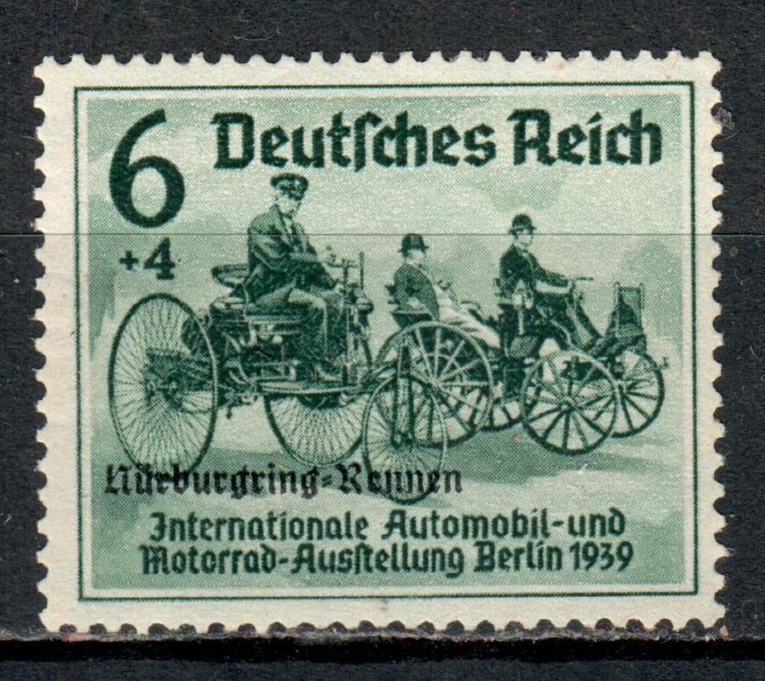 GERMANY 1939 Nurburgring Races and Hitler's Culture Fund 6pf + 4pf Blue-Green. - 73553 - Mint image 0