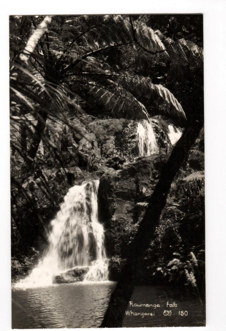 Real Photograph by G E Woolley of Raumanga Falls. - 44858 - image 0