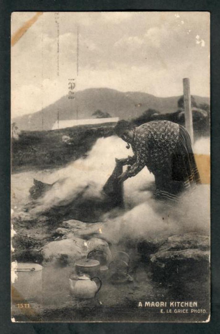 Postcard of a Maoru Kitchen. Faults. - 49556 - Postcard image 0