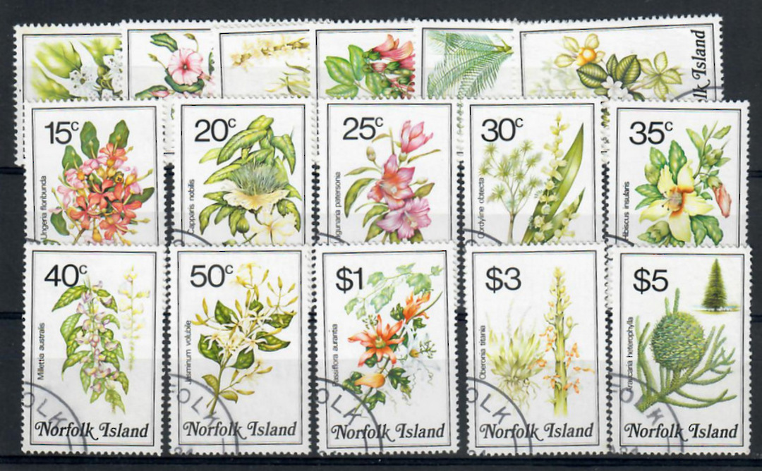 NORFOLK ISLAND 1984 Flowers. Set of 16. - 22038 - VFU image 0