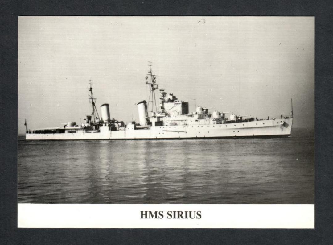 Reproduction of Real Photo held by The Imperial War Museum London of HMS SIRIUS. Details of the history of the ship are given. - image 0