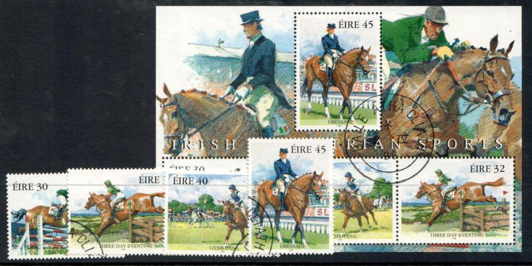 IRELAND 1998 Horses. Set of 4 and miniature sheet. - 53121 - CTO image 0