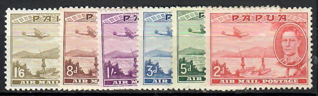 PAPUA 1939 Geo 6th Air. Set of 6. Very Lightly Hinged. - 70658 - LHM image 0