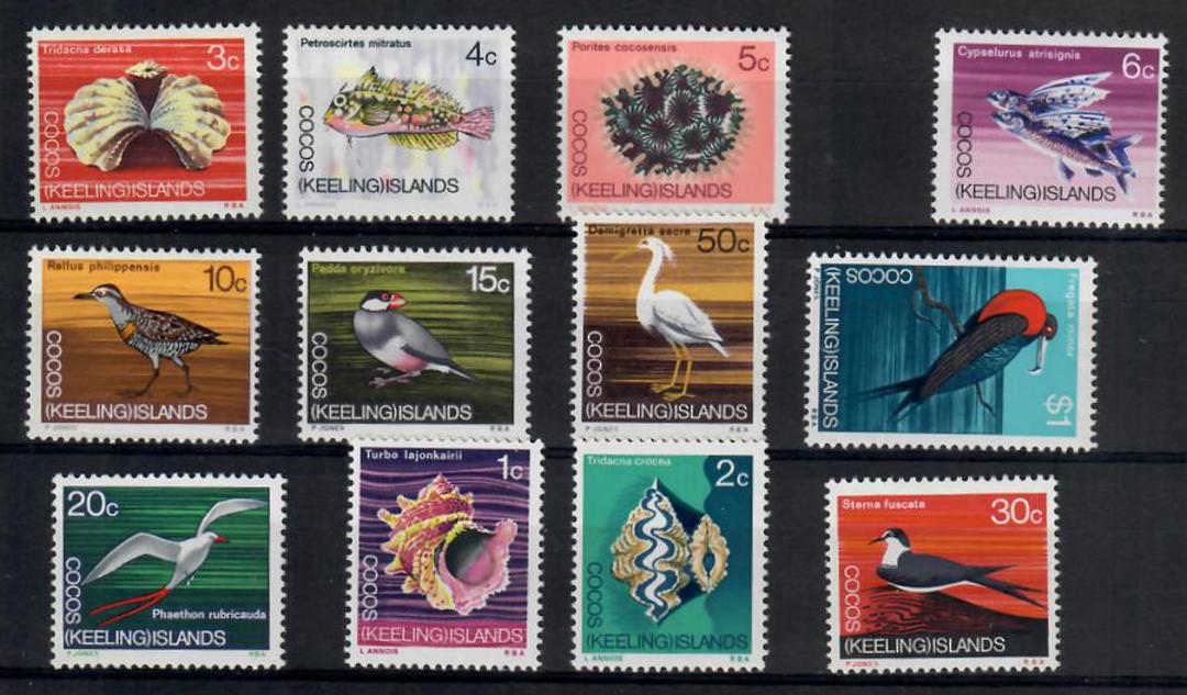 COCOS (KEELING) ISLANDS 1969 Definitives. Set of 12. - 22009 - UHM image 0