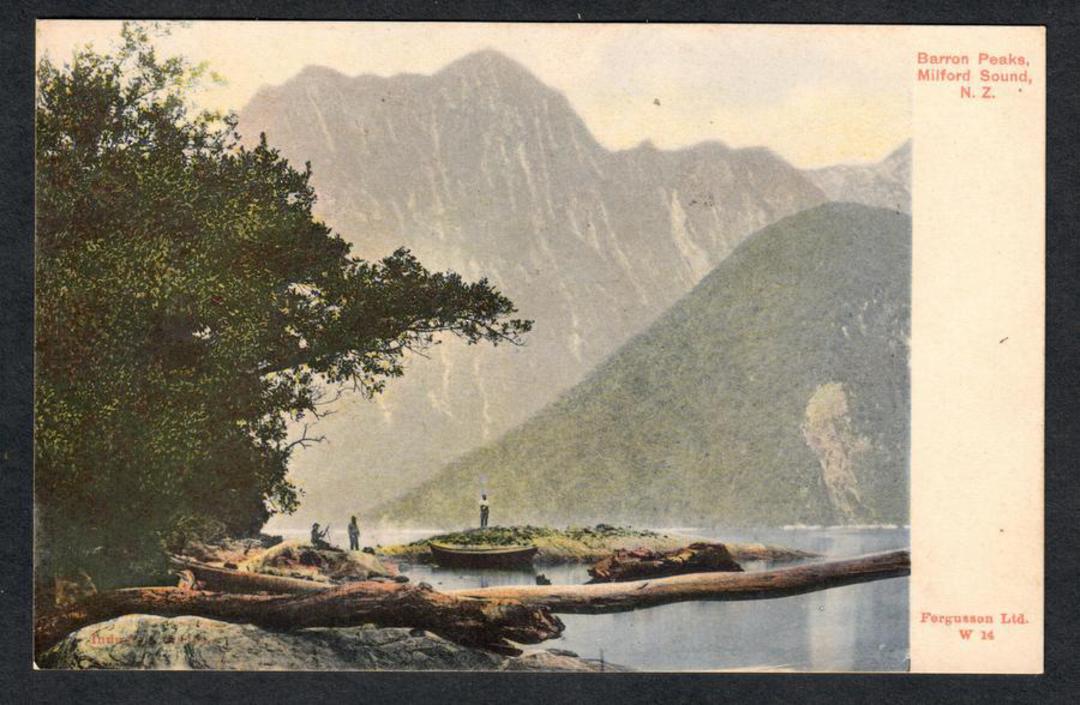 Coloured postcard of Barron Peaks Milford Sound. - 49814 - Postcard image 0