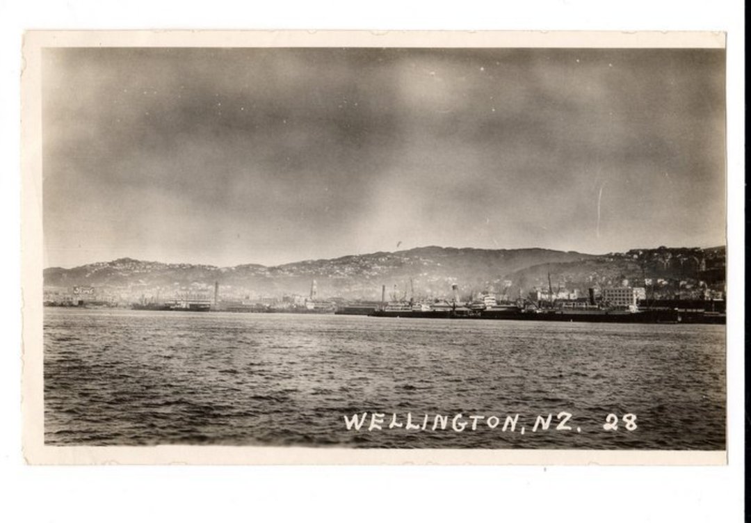 Real Photograph of Wellington. Harbour 1925. Fleet visit. - 69979 - Postcard image 0