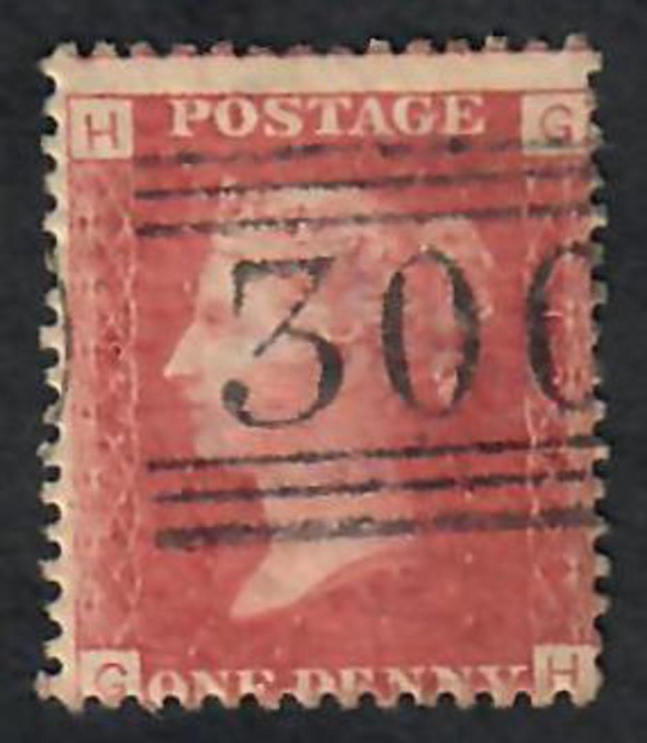 GREAT BRITAIN 1858 1d red. Plate 123 Letters HGGH. - 70123 - FU image 0