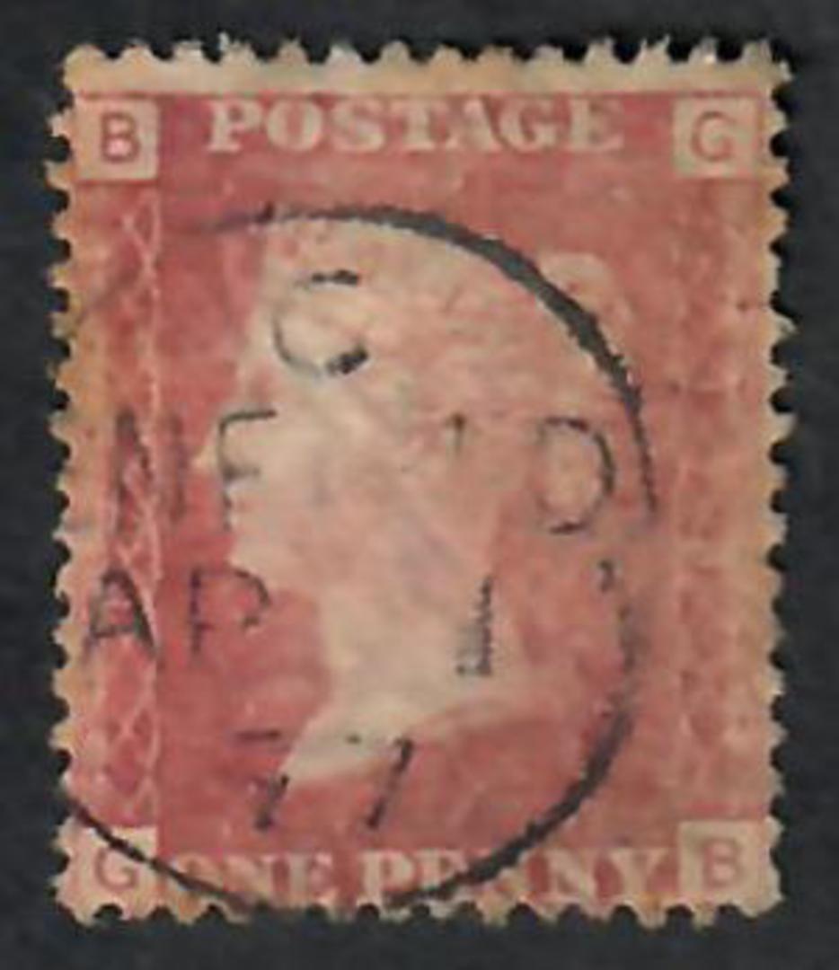 GREAT BRITAIN 1858 1d Red. Plate 173. Letters BGGB. - 70173 - Used image 0