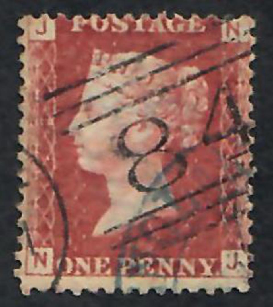 GREAT BRITAIN 1858 1d Red. Plate 112. Letters JNNJ. - 70112 - FU image 0