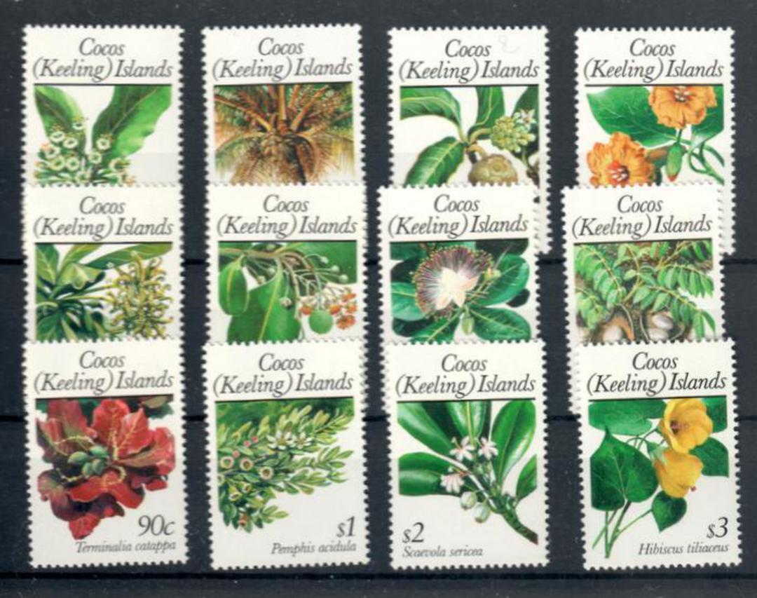 COCOS (KEELING) ISLANDS 1988 Flowers. Set of 12. - 20271 - UHM image 0