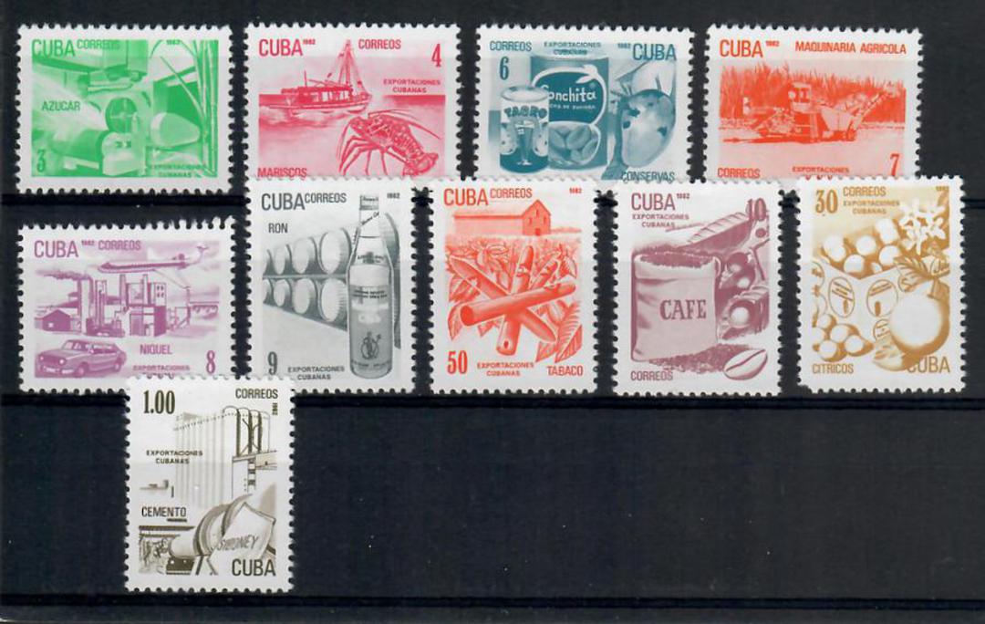 CUBA 1982 Exports. Set of 10. - 24913 - UHM image 0