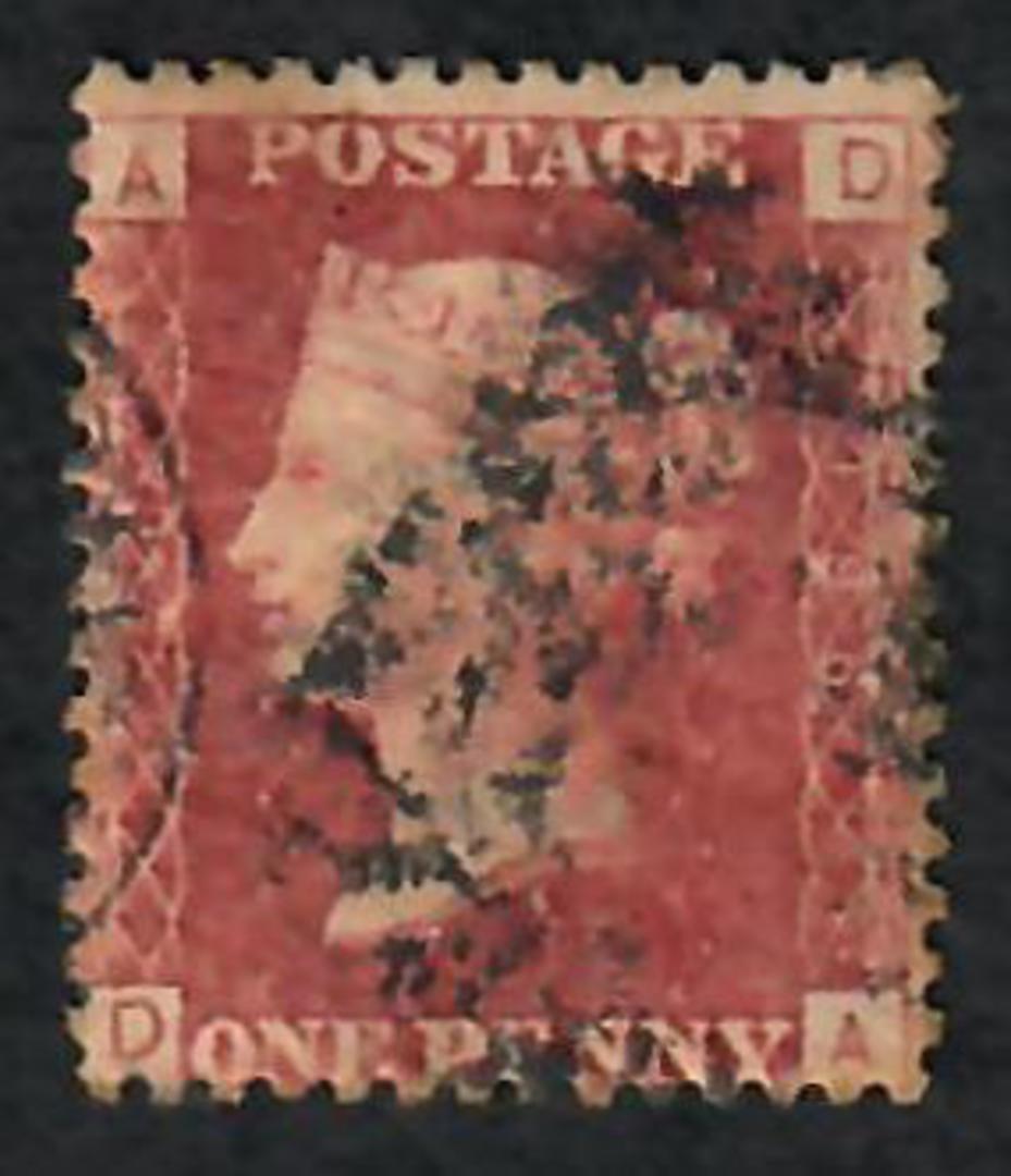 GREAT BRITAIN 1858 1d Red Plate 196. Letters ADDA. - 70196 - Used image 0