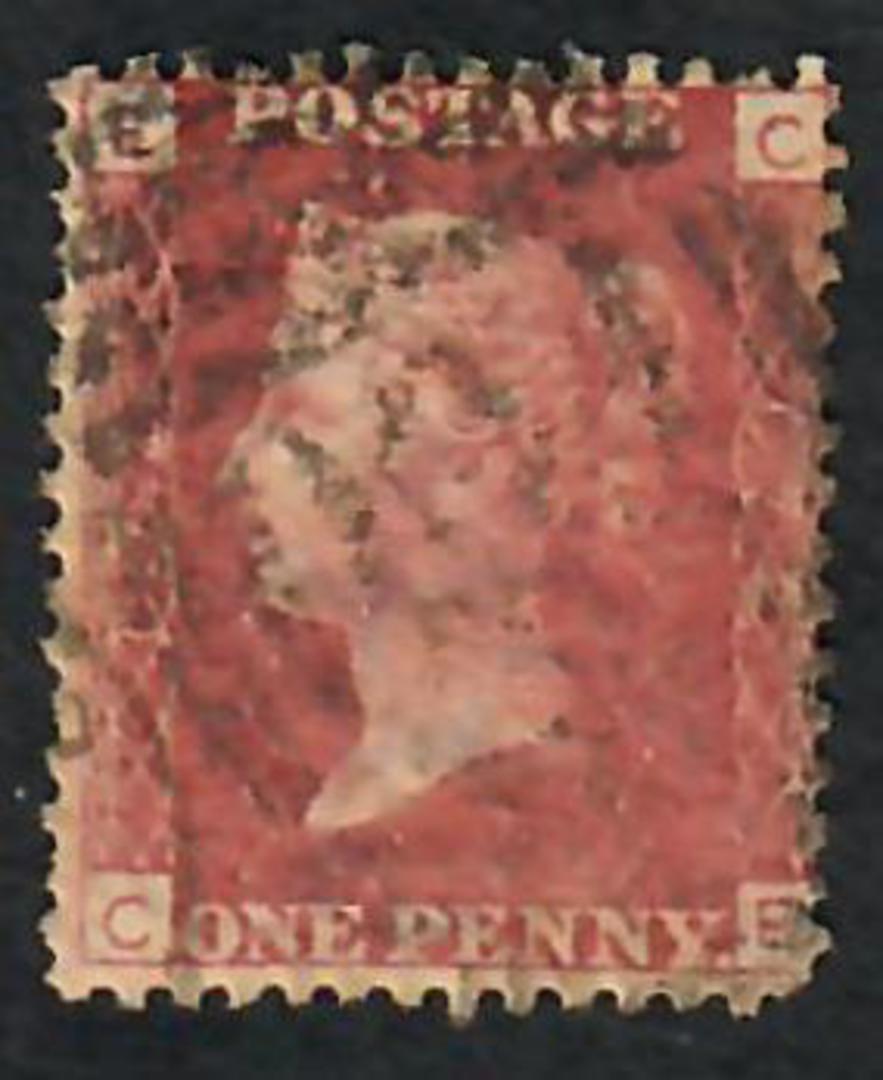 GREAT BRITAIN 1858 1d Red Plate 182. Letters ECCE. - 70182 - Used image 0