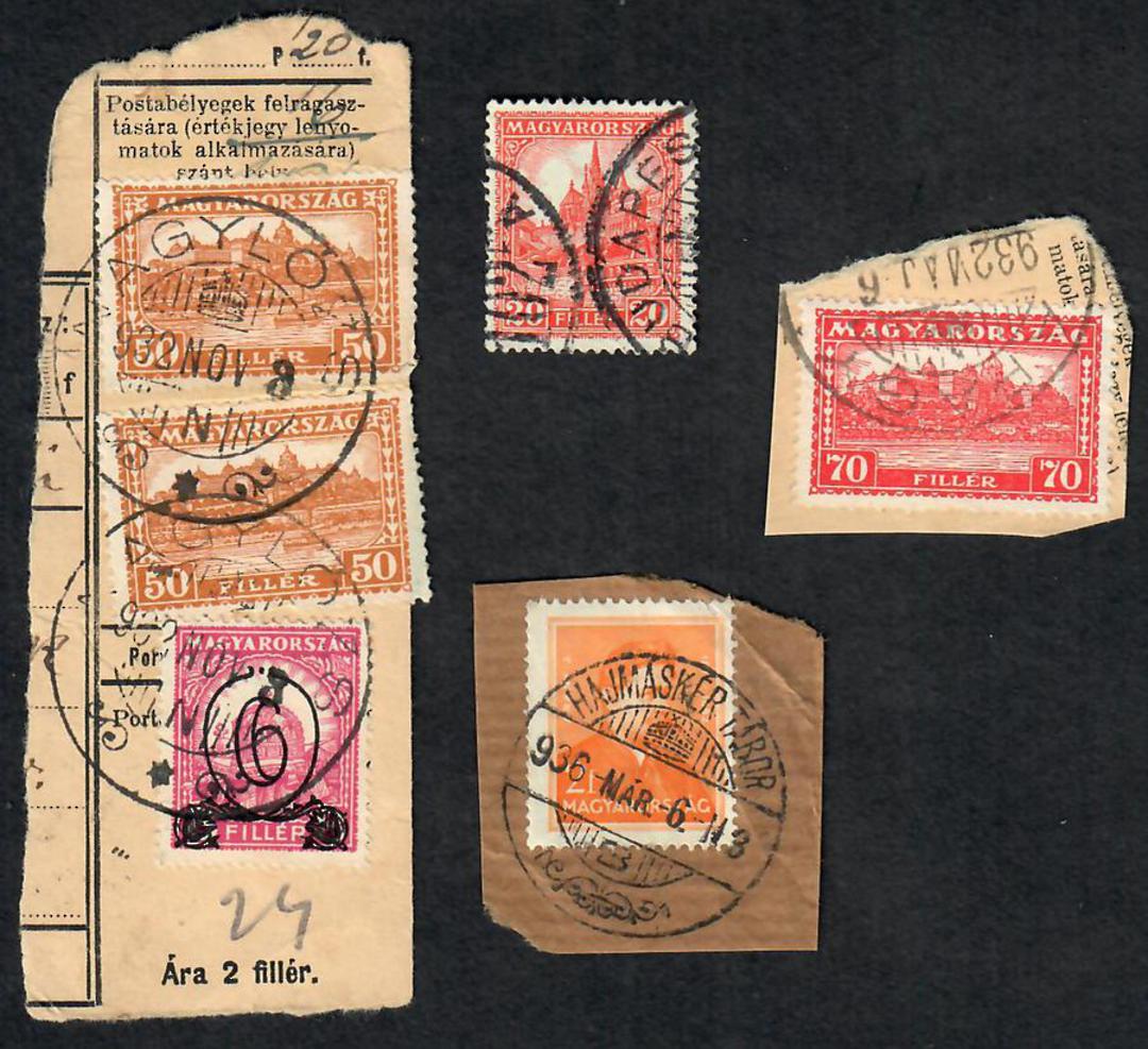 HUNGARY Card with interesting postmarks. - 23769 - Postmark image 0