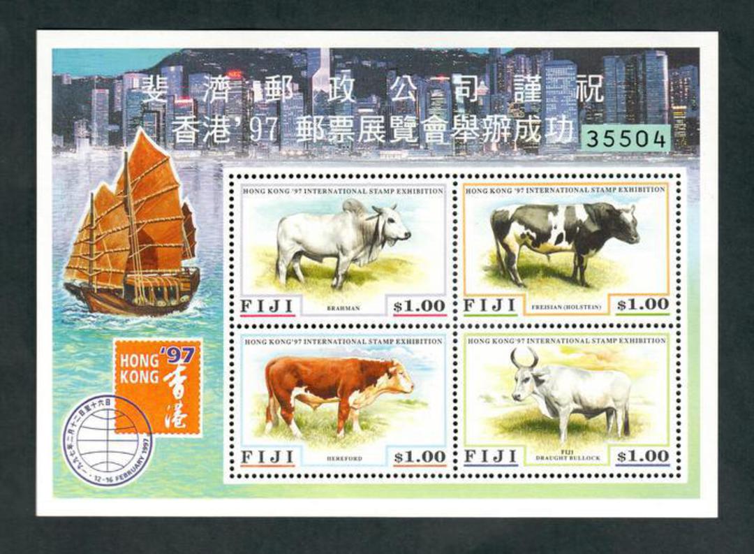 FIJI 1997 Hong Kong '97 International Stamp Exhibition. Miniature sheet. - 52398 - UHM image 0