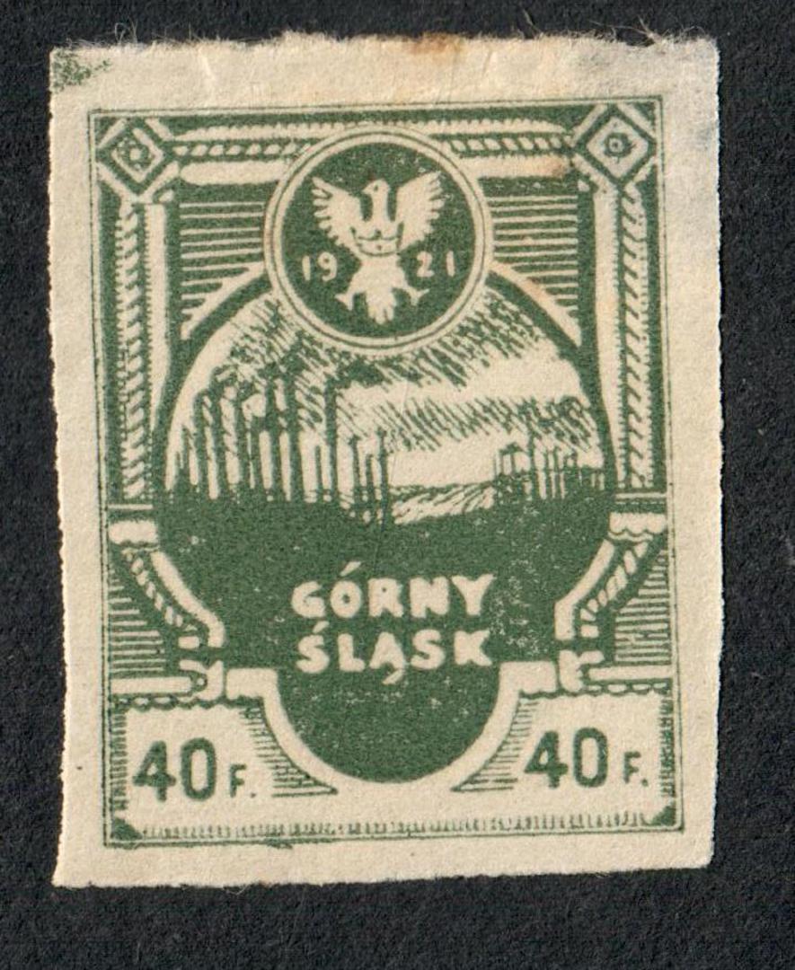 EAST SILESIA 1920 Issue for the Polish Troops disputing the area before partition on 26/7/1920 : 40f Grey. Not listed by Stanley image 0