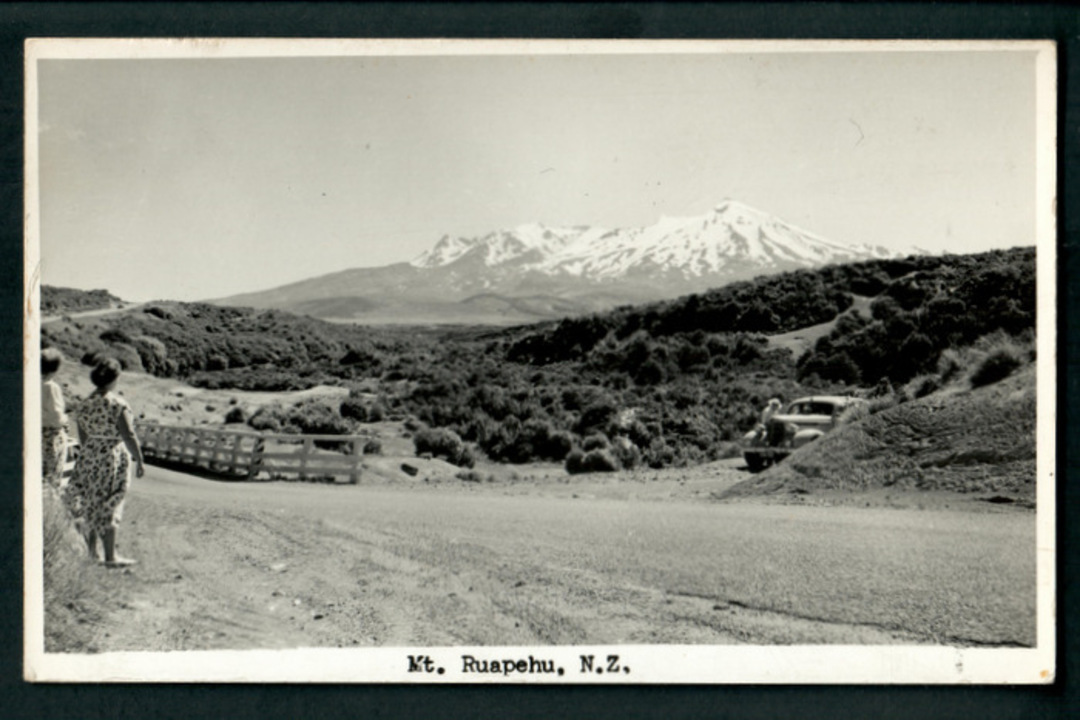 Real Photograph by N S Seaward of Mt Ruapehu. - 46837 - Postcard image 0