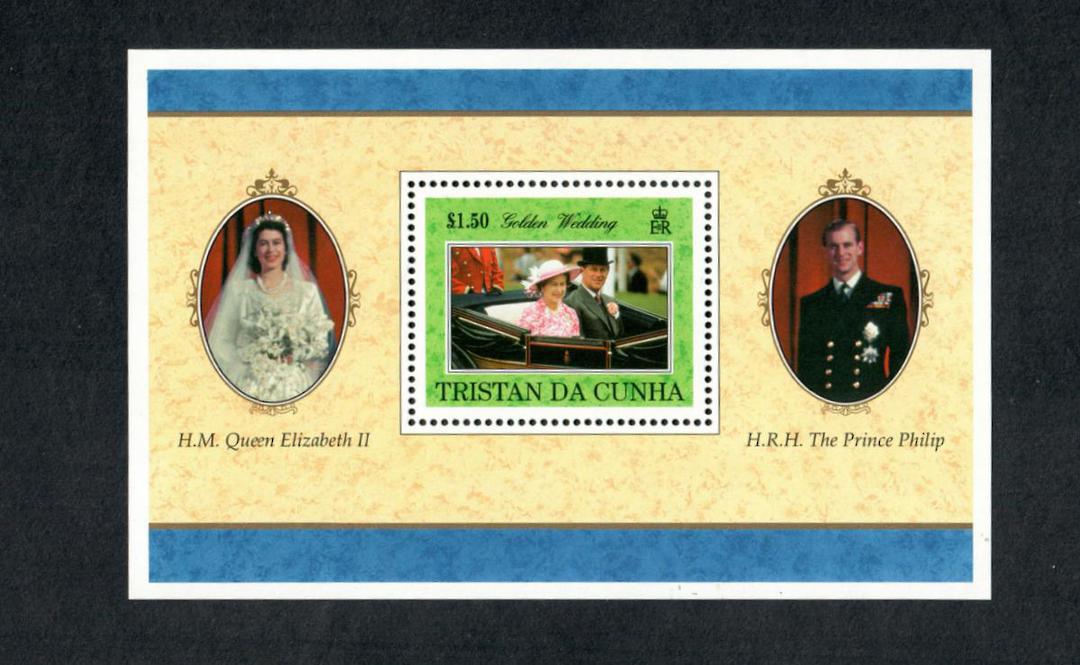 TRISTAN DA CUNHA 1997 Golden Wedding of Queen Elizabeth 2nd and Prince Philip. Miniature sheet. - 19870 - UHM image 0