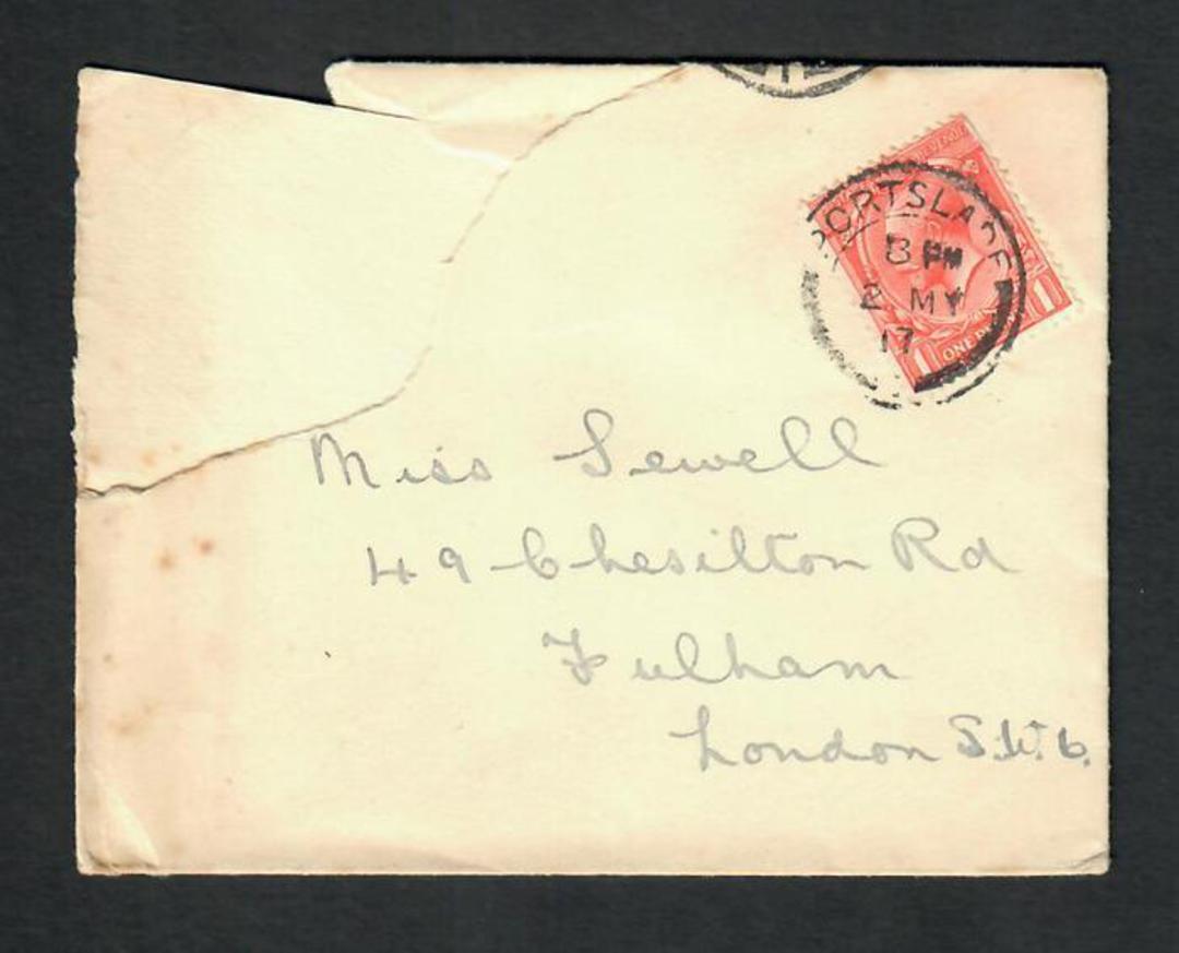 GREAT BRITAIN 1917 Letter from Portslade ( a suburb of Brighton) to Fulham London. - 31820 - PostalHist image 0
