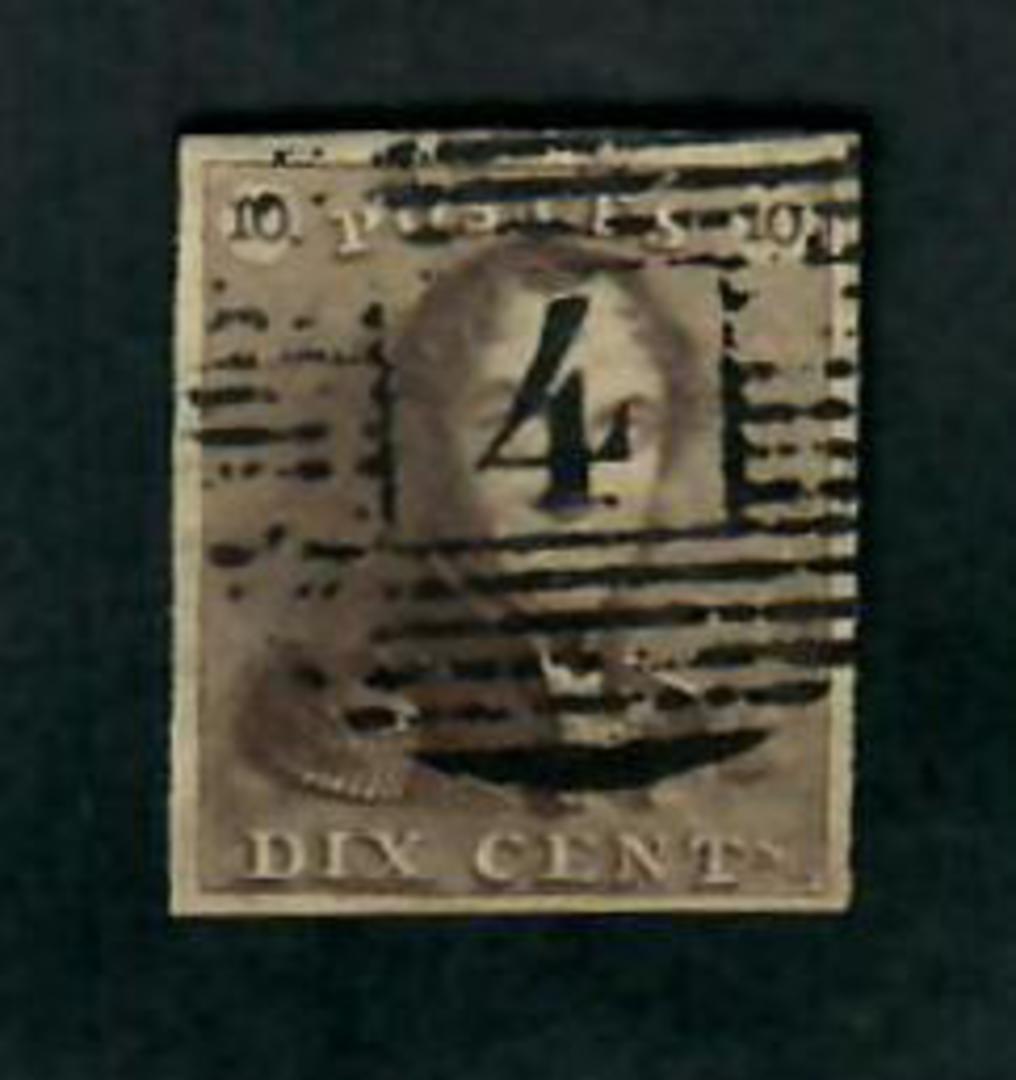 BELGIUM 1849 Definitive 10c Brown. Full margins. - 77878 - VFU image 0