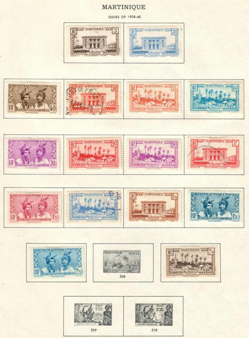 MARTINIQUE 1933 Definitives. Set of 40. - 56052 - Mixed image 0