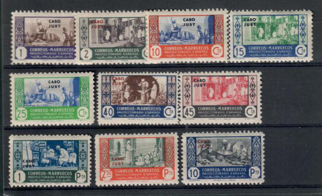 CAPE JUBY 1946 Definitives Craftsmen. Set of 10. Fine lightly hinged and well centred. - 20291 - FU image 0